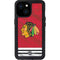 NHL Blackhawks Red Stripes iPhone 15 Waterproof Case